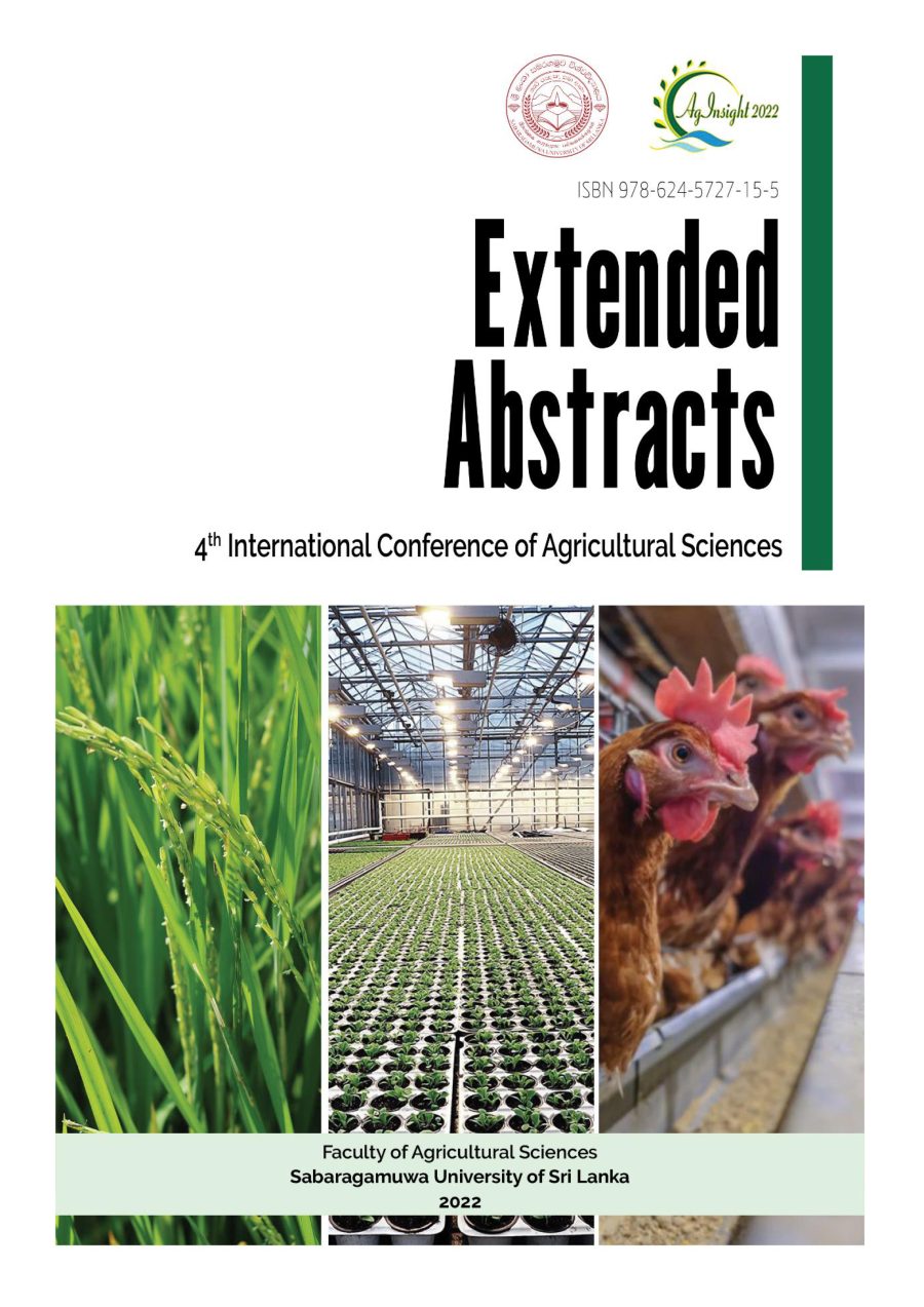 4th International Conference of Agricultural Sciences 2022 proceedings cover